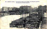 881. PARIS (X° et XIX°)  &ndash; Ensemble du Bassin de la Villette - Les Magasins généraux<br />Vue prise de la Grande Passerelle